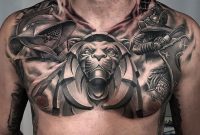 Gladiator Themed Chest Piece Best Tattoo Design Ideas in sizing 1030 X 1030