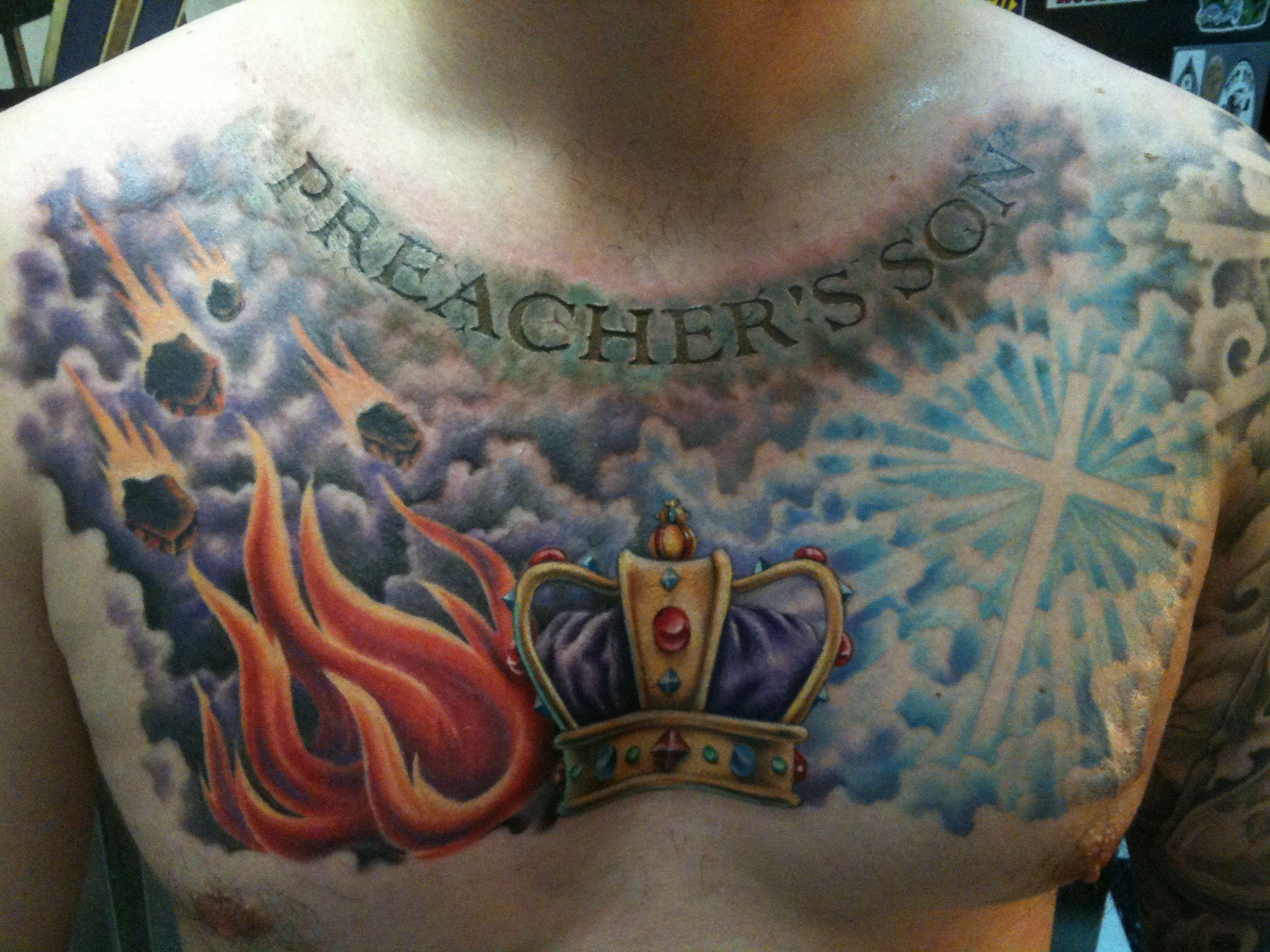 Good And Evilheaven And Hell Chest Panel Tattoo Shaun Carroll in sizing 2048 X 1536