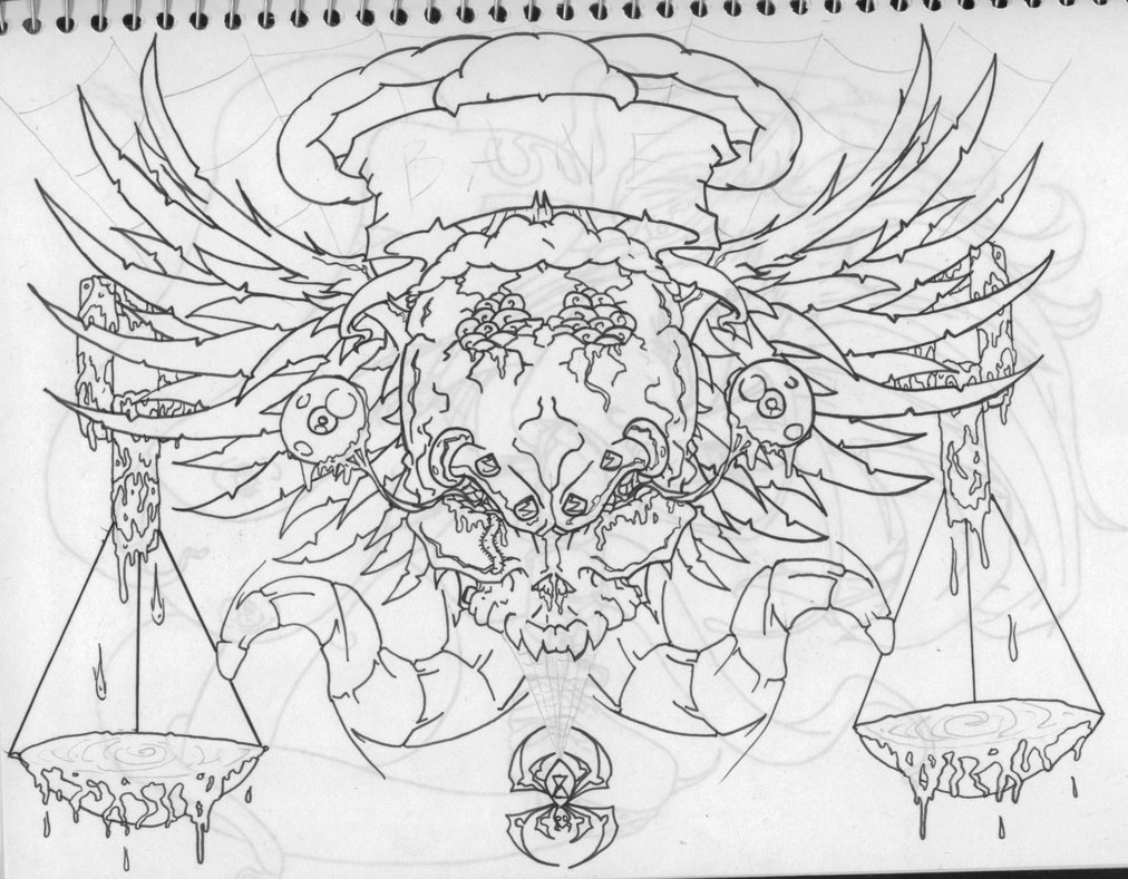 Gothic Chest Piece Tattoo Outline Sketch Infernothebloodhound in dimensions 1012 X 789