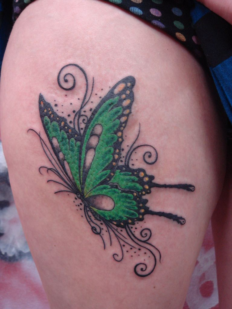 Green Butterfly Dejavu Tattoo Studio Chiangmai Thailand Flickr with regard to size 768 X 1024