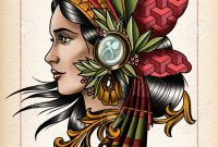 Gypsy Butterfly Tattoo Illustration Stock Photo Picture And Royalty with proportions 919 X 1300