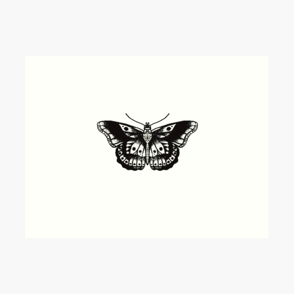 Harry Styles Butterfly Tattoo Art Print Likadraw Redbubble in measurements 1000 X 1000