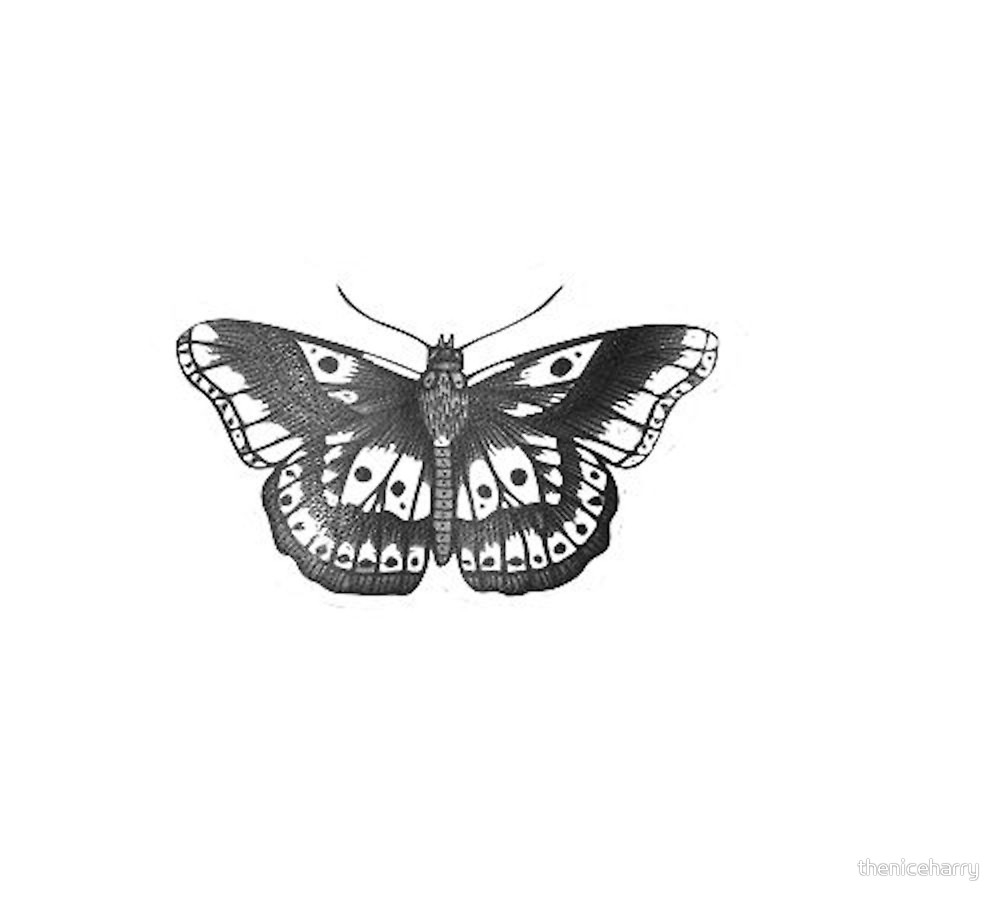 Harry Styles Butterfly Tattoo Theniceharry Redbubble with measurements 1000 X 900