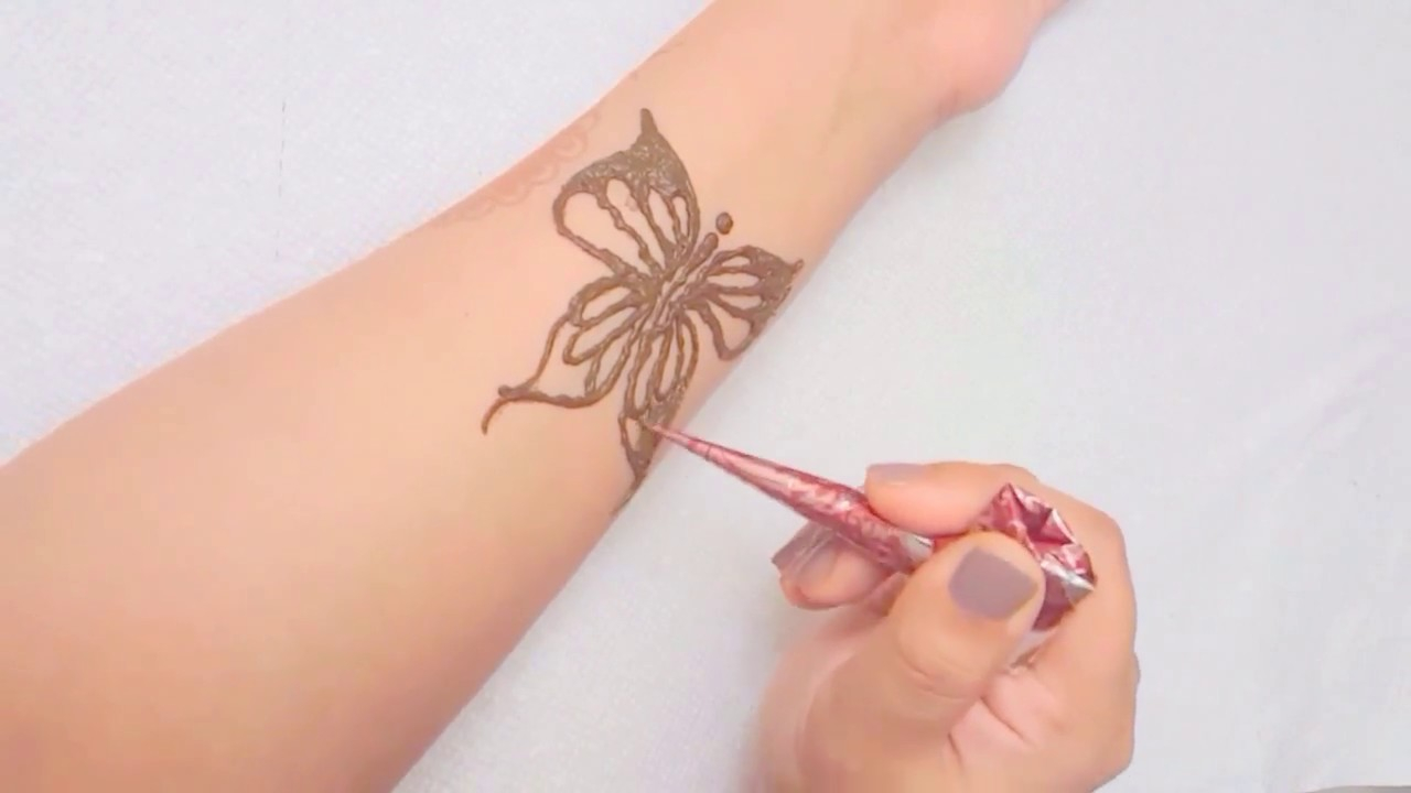 Henna Butterfly Designhenna Tattoo Butterflymehendi Design New for size 1280 X 720