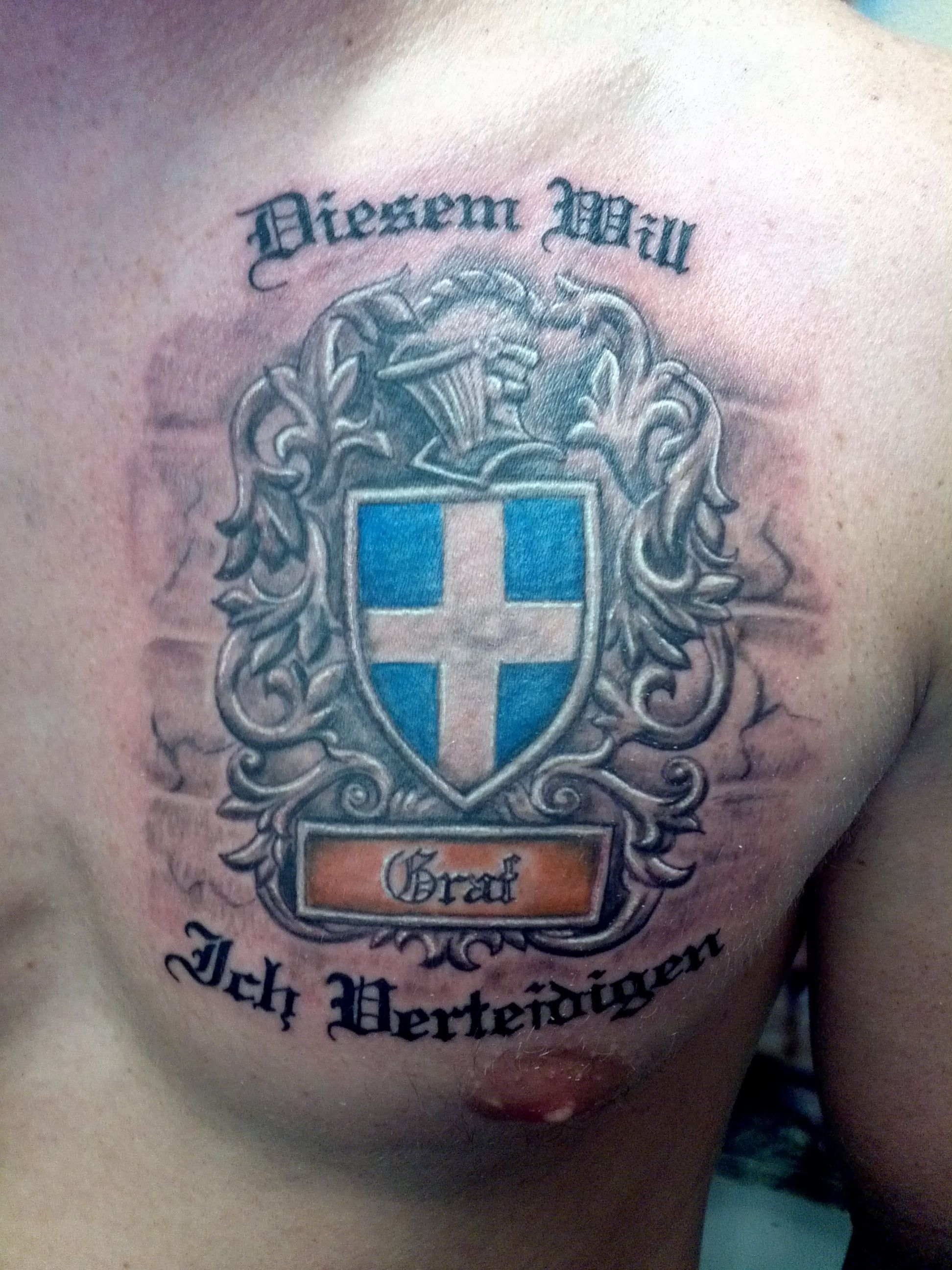Heraldry Family Crest Tattoo Will Spencer Crest Tattoo Family intended for sizing 1944 X 2592