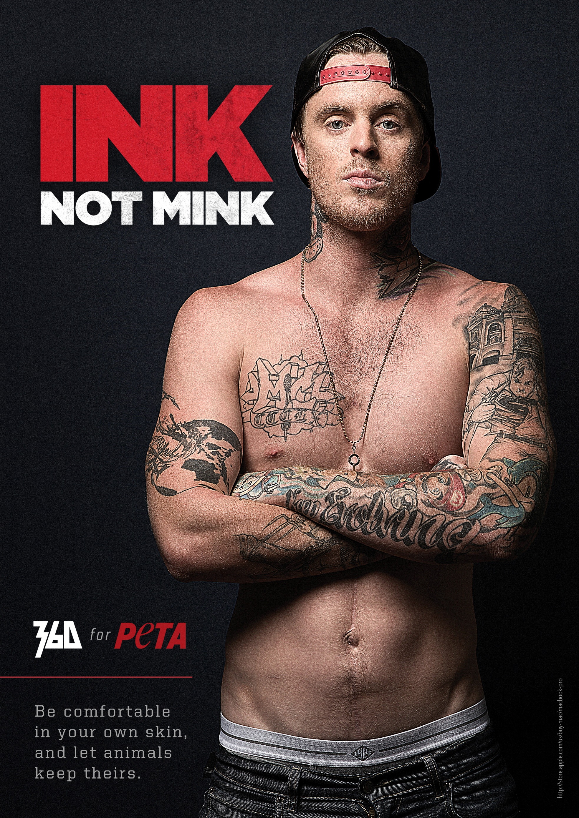Hip Hop Star 360 Strips Down To His Tattoos For Peta News Peta within size 1966 X 2780