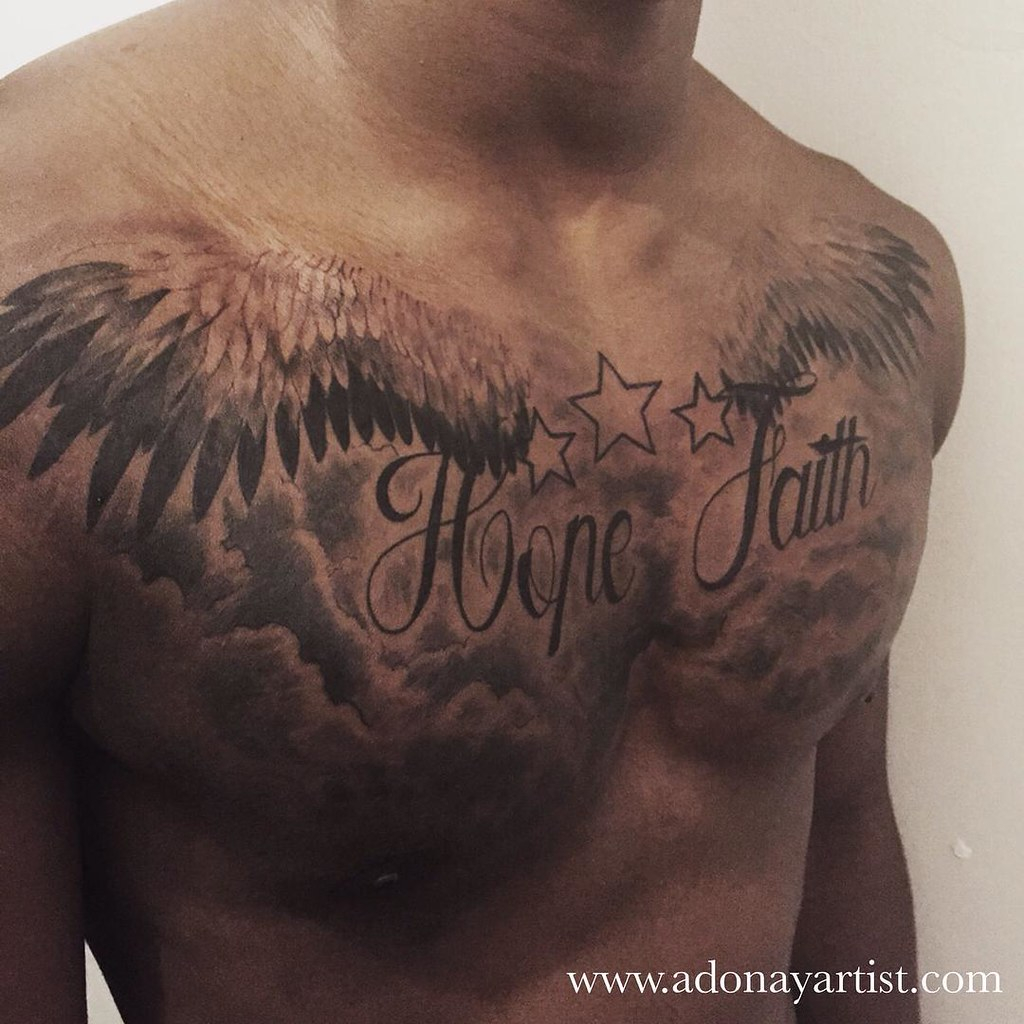 Hope Faith Full Chest Tattoo Tattoos Artist Art Religious intended for proportions 1024 X 1024