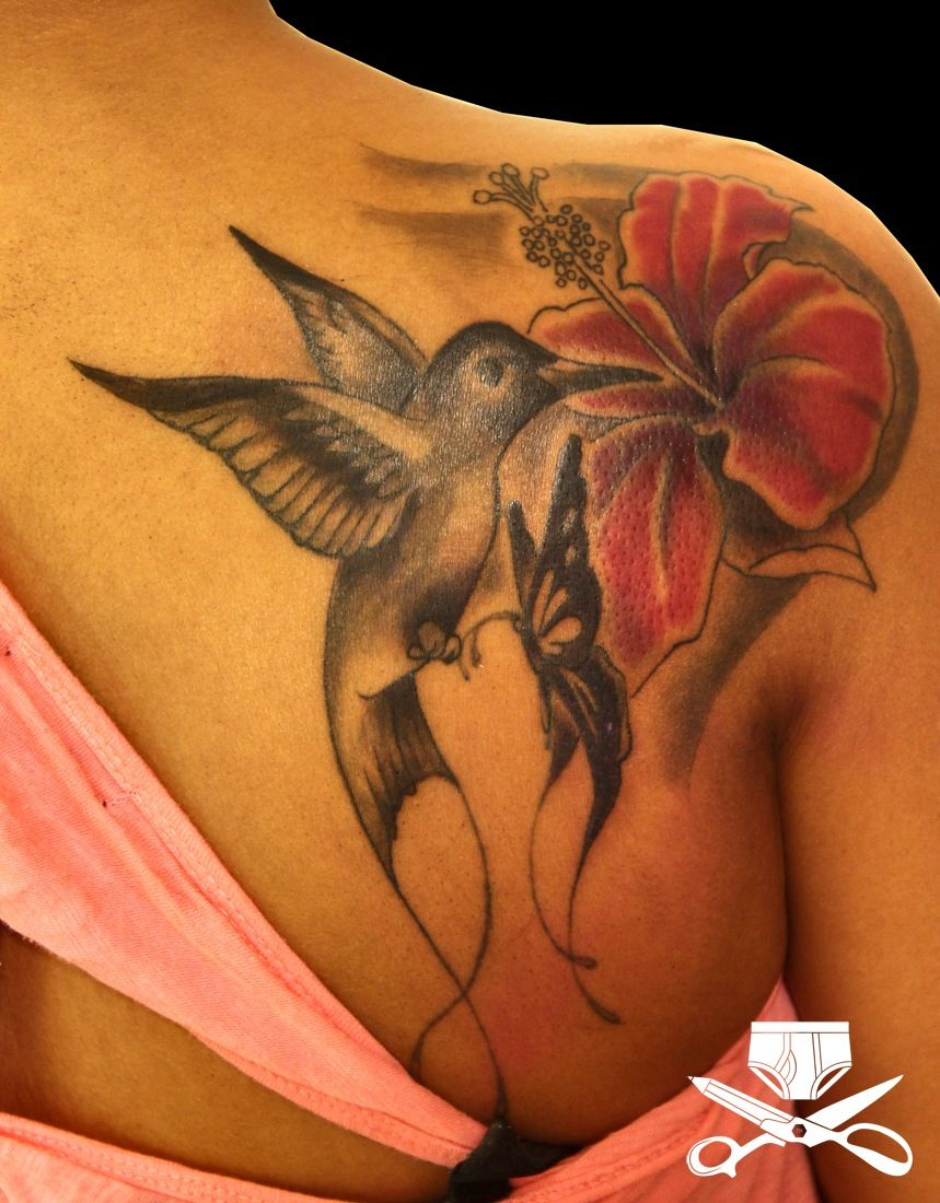 I Really Want This Tattoo Hummingbird Butterfly And Pink Flower with regard to measurements 859 X 1100