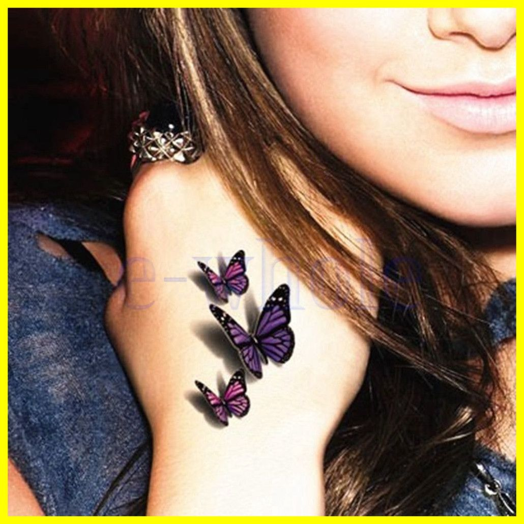 Image Result For 3d Butterfly Tattoos Behind The Ear Tattoo 3d in proportions 1030 X 1030