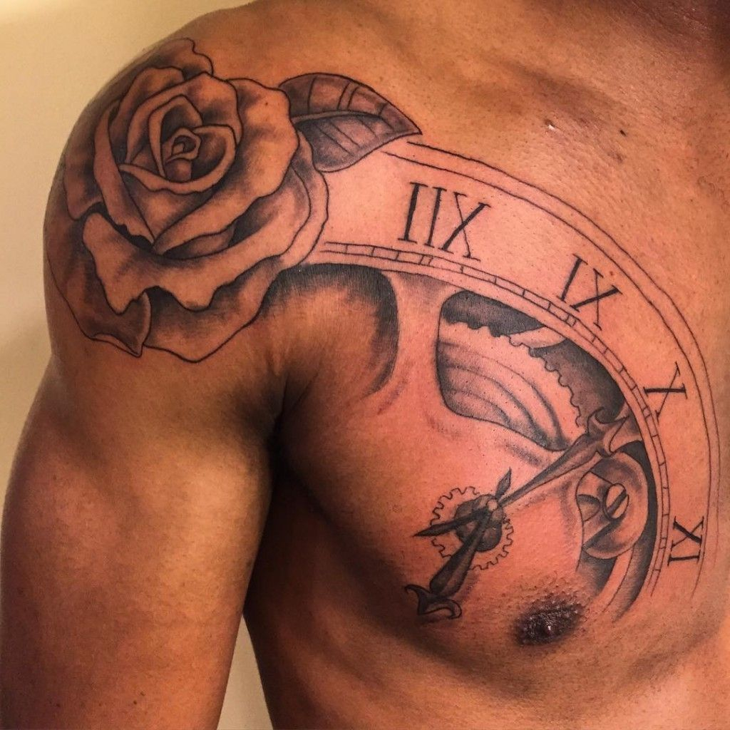 Image Result For Men Rose Shoulder Tattoos Bod Mods Tattoos For within proportions 1024 X 1024