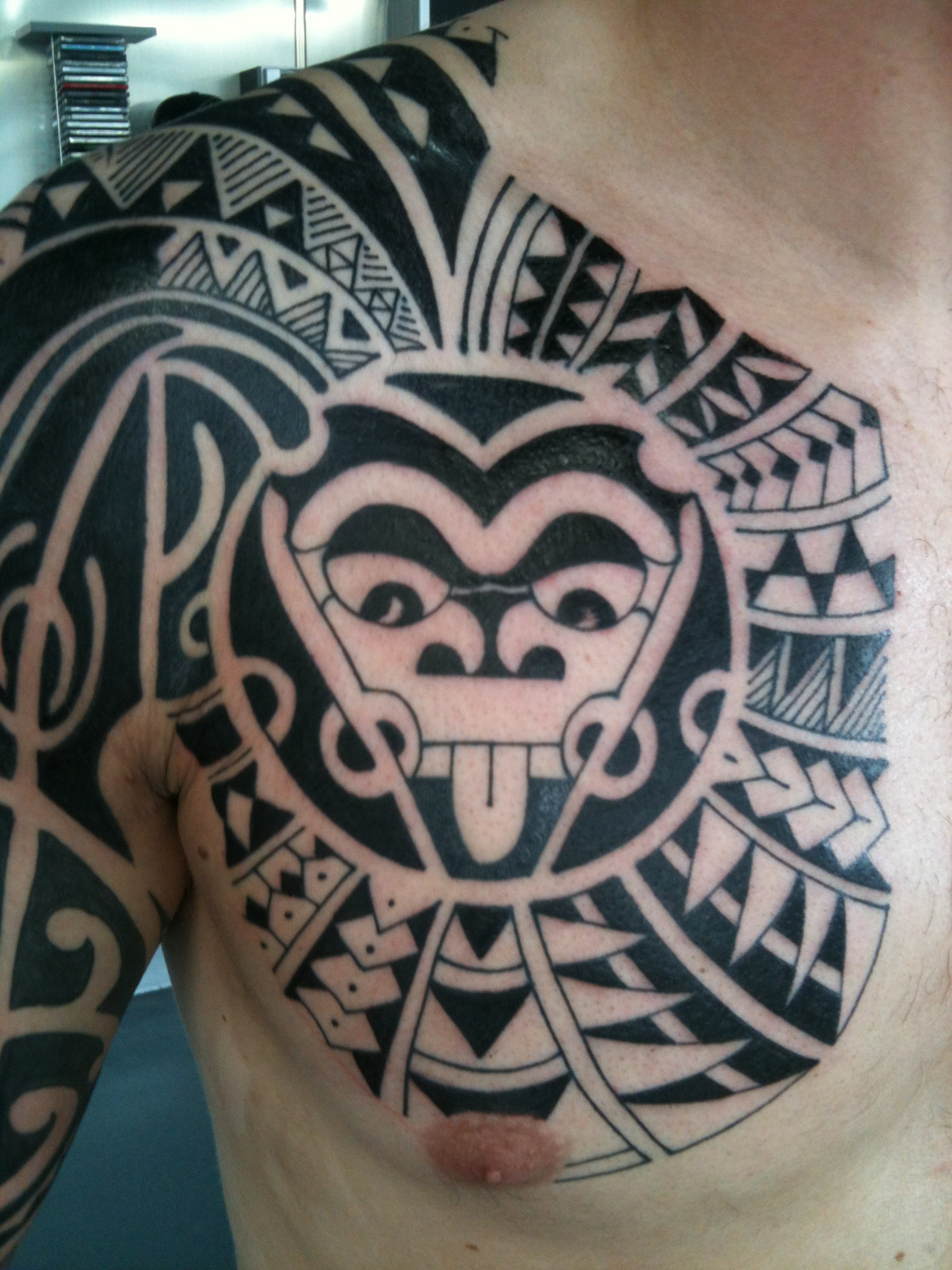 Irish Street Tattoo The Rock Style Freehand Polynesian Chest inside proportions 1536 X 2048