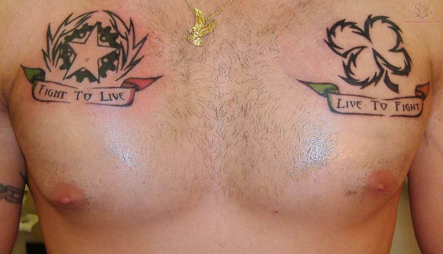 Irish Tattoos On Both Sides Of Chest Tattooshunt pertaining to dimensions 1477 X 848