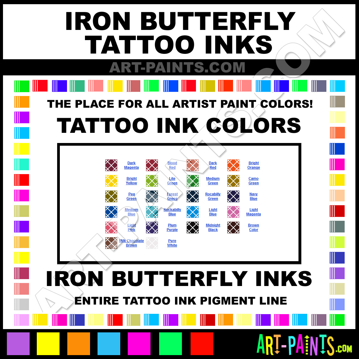 Iron Butterfly Ink Tattoo Ink Pigment Paint Colors Iron Butterfly pertaining to proportions 1200 X 1200