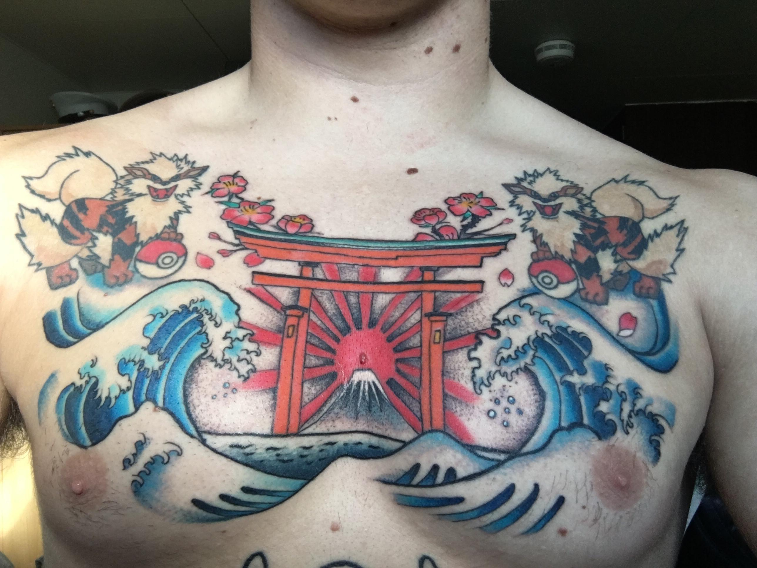 Japanese Chest Piece Done Hiro At Dragons In Okinawa Japan for sizing 2576 ...