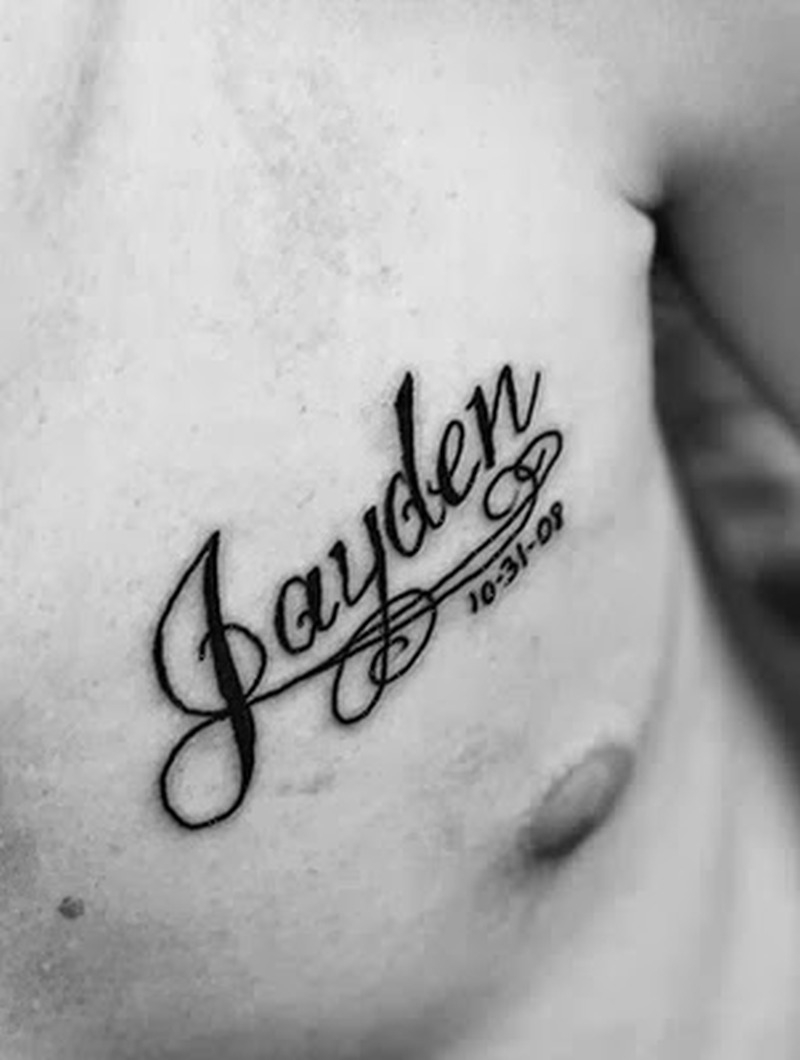Jayden Name Tattoo Chest Tattoos Book 65000 Tattoos Designs in proportions 800 X 1060