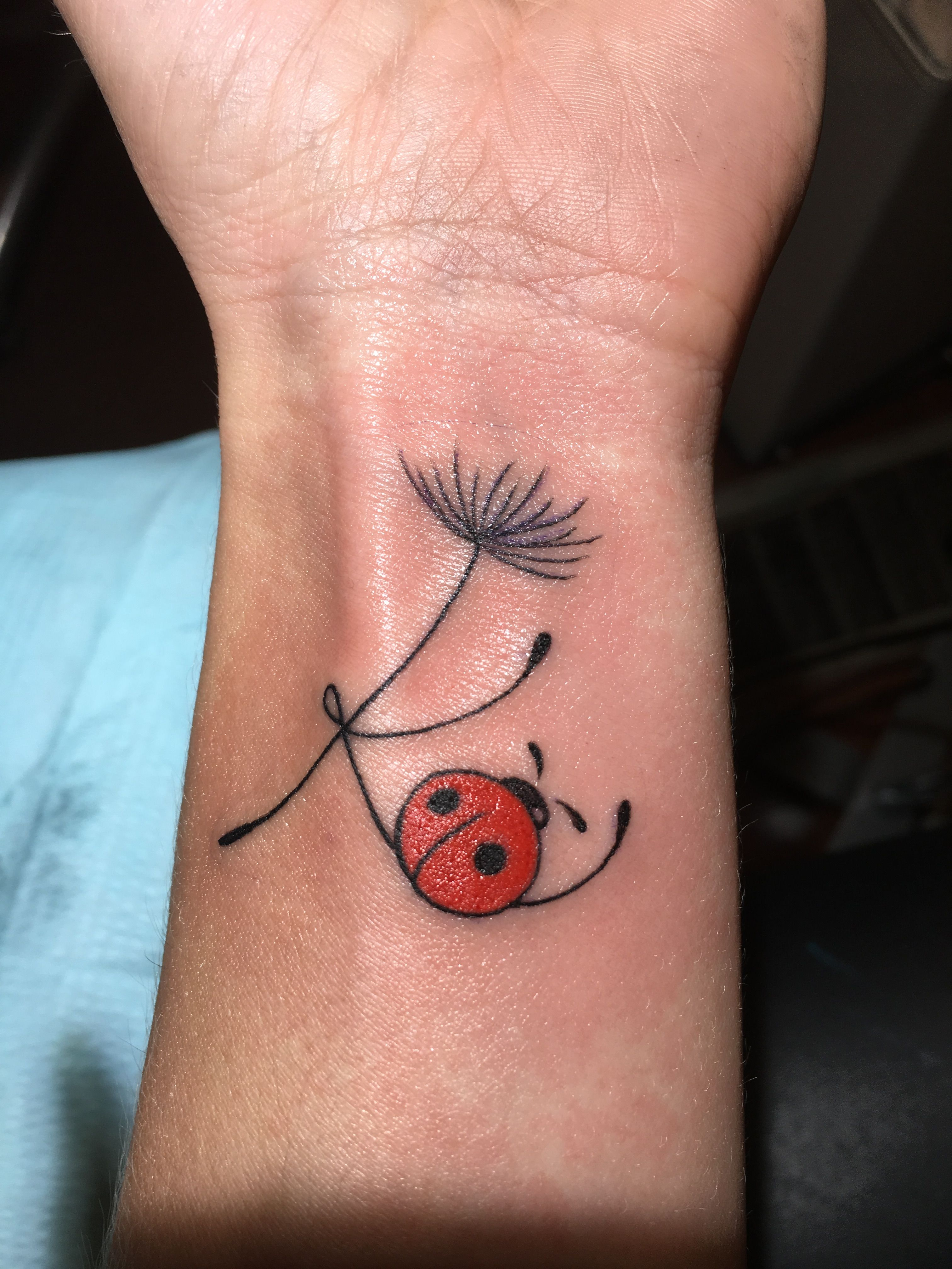 Lady Bug Tattoo Wrist Tattoo Kylie Tattoo Kylie Bug Daughter inside proportions 3024 X 4032