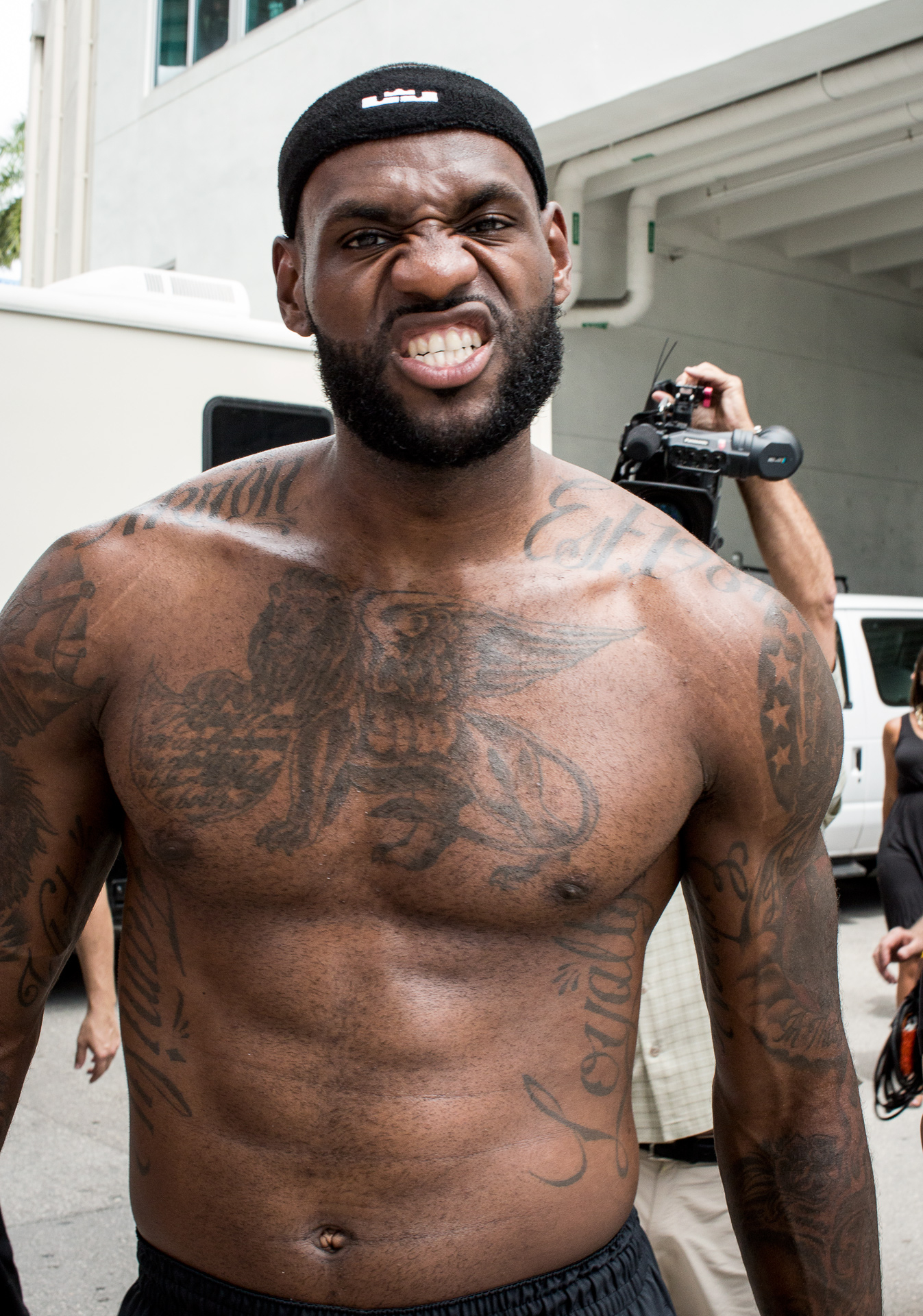 Lebron Lion Chest Tattoo pertaining to sizing 1347 X 1920