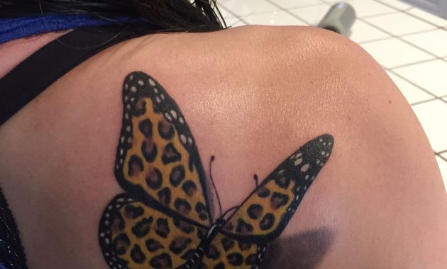 Leopard Print Butterfly Tattoo • Arm Tattoo Sites