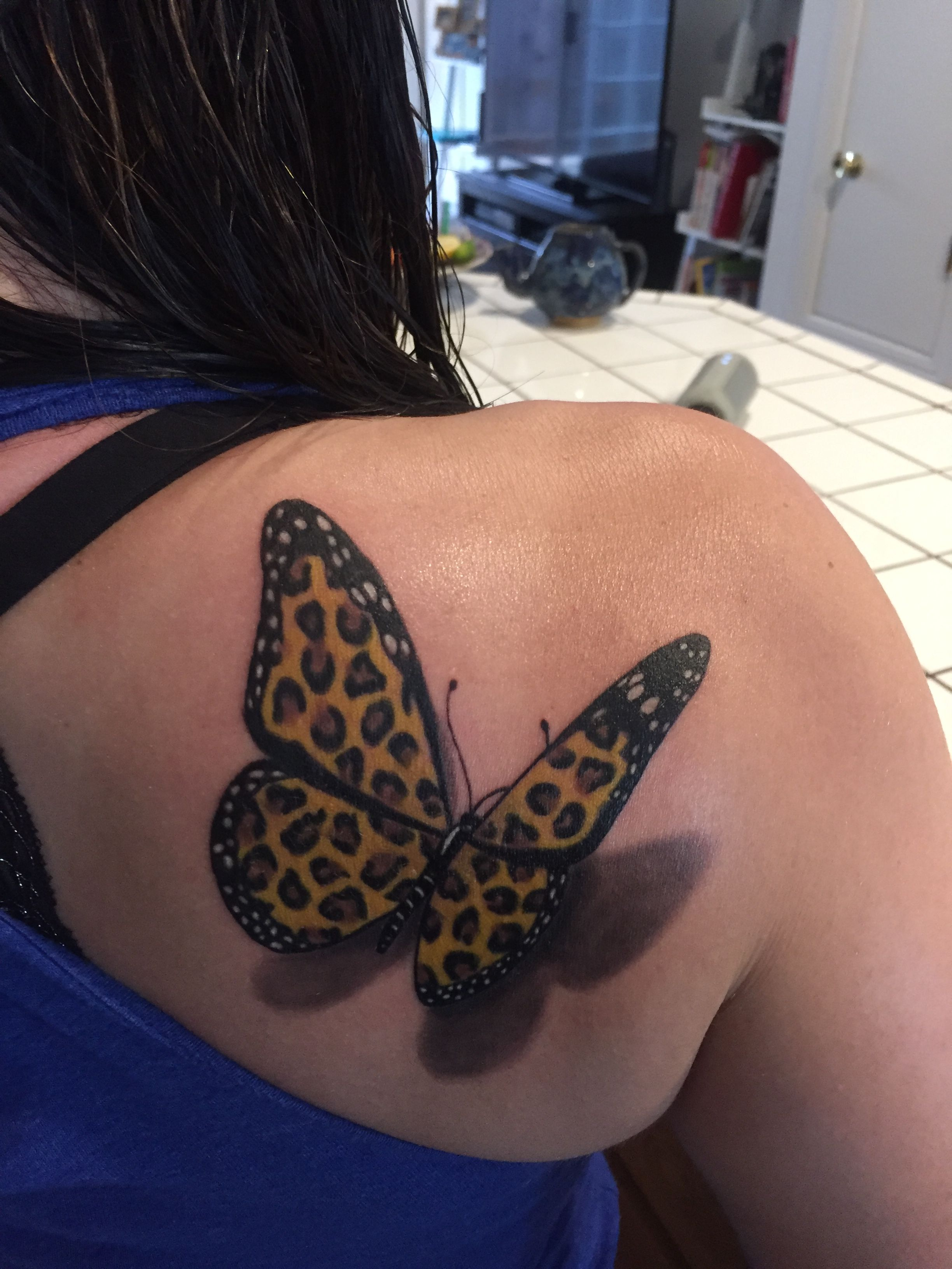 Leopard Print Butterfly Tattoo Leopard Print Tattoos 3d for size 2448 X 3264