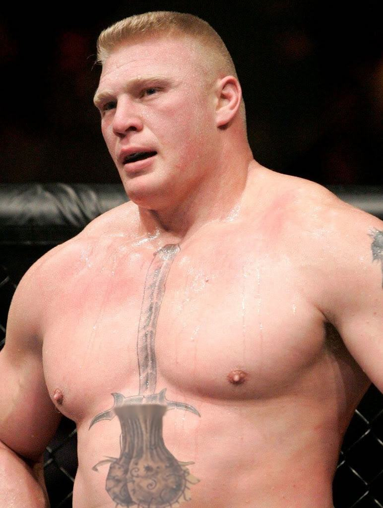 Lesnar Finally Completes Phallic Chest Tattoo With A Pair Of Testicles inside dimensions 772 X 1024