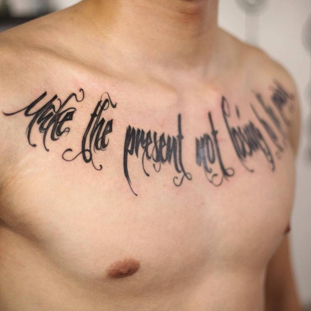 Lettering Font Writing Chest Tattoo with measurements 1000 X 1000