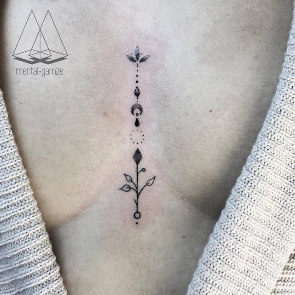 Little Tattoo Minimalist Sternum Piece Ink Tattoos Sternum within measurements 1000 X 1000