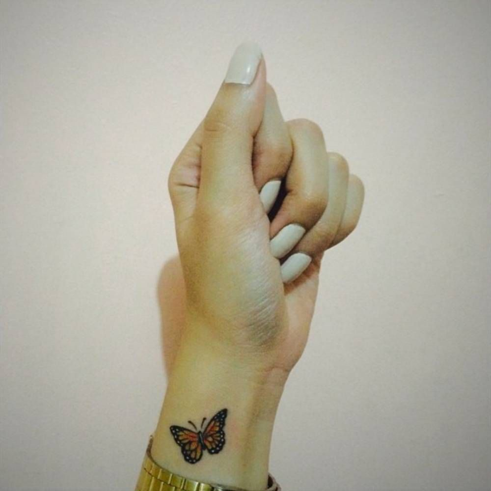 Little Wrist Tattoo Of A Butterfly On Kimberly Butterfly Tattoos regarding proportions 1000 X 1000
