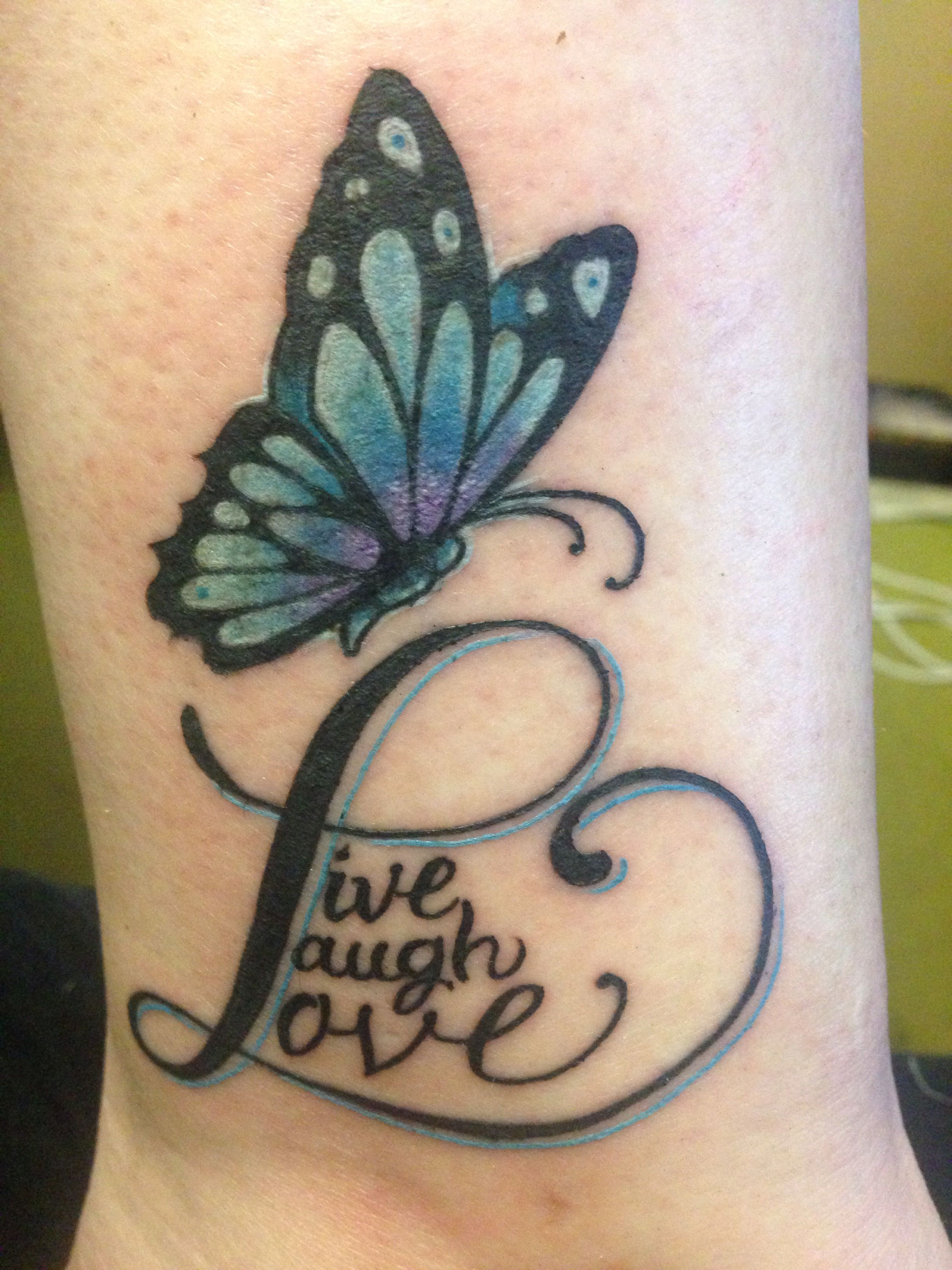 Live Laugh Love Butterfly Tattoo My New Tattoo Nickstegall Tampa throughout size 2448 X 3264