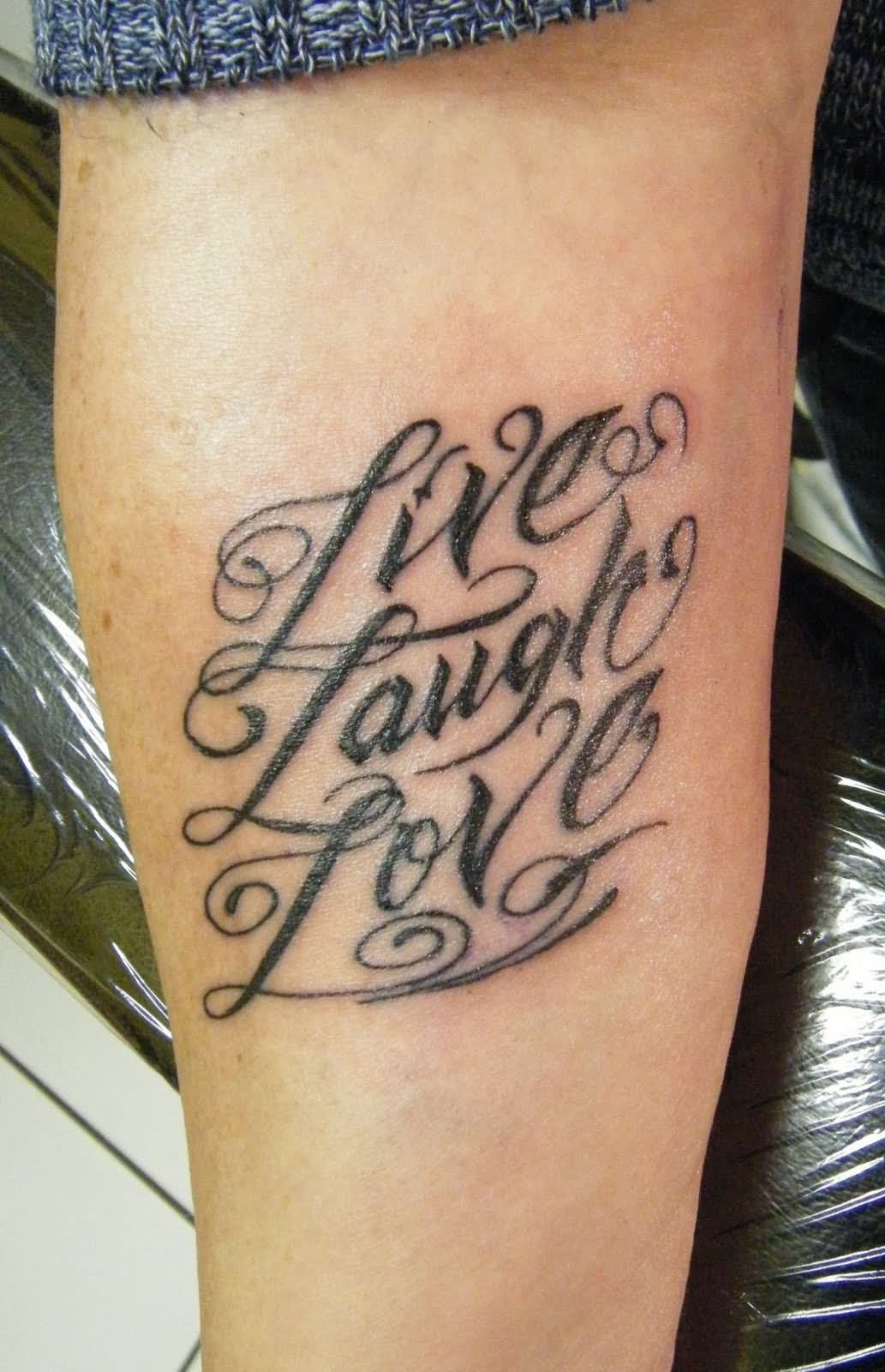 Live Laugh Love Tattoo Design Idea For Girls throughout dimensions 1033 X 1600