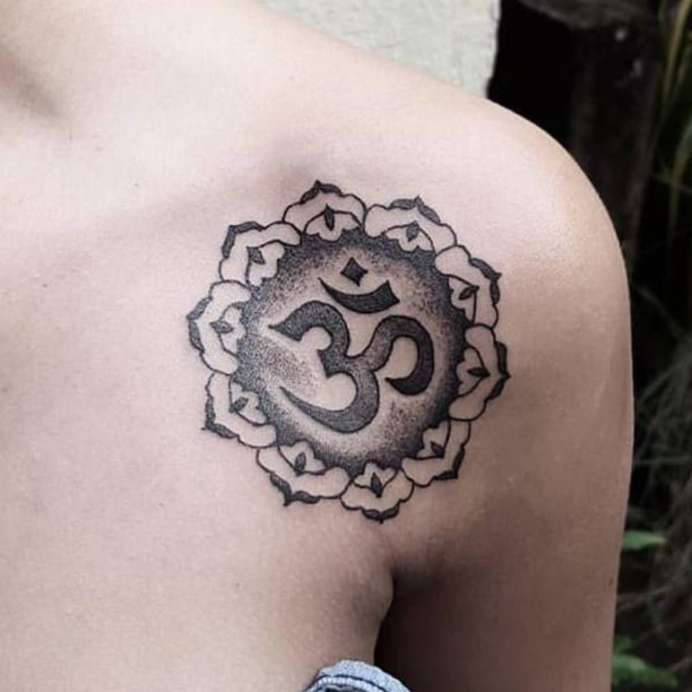 Mandala And Om Tattoo On The Left Side Of The Chest Mandala for size 1000 X 1000