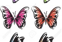 Many Color Butterfly Tattoo Vector Illustration Design Royalty Free intended for size 900 X 1300