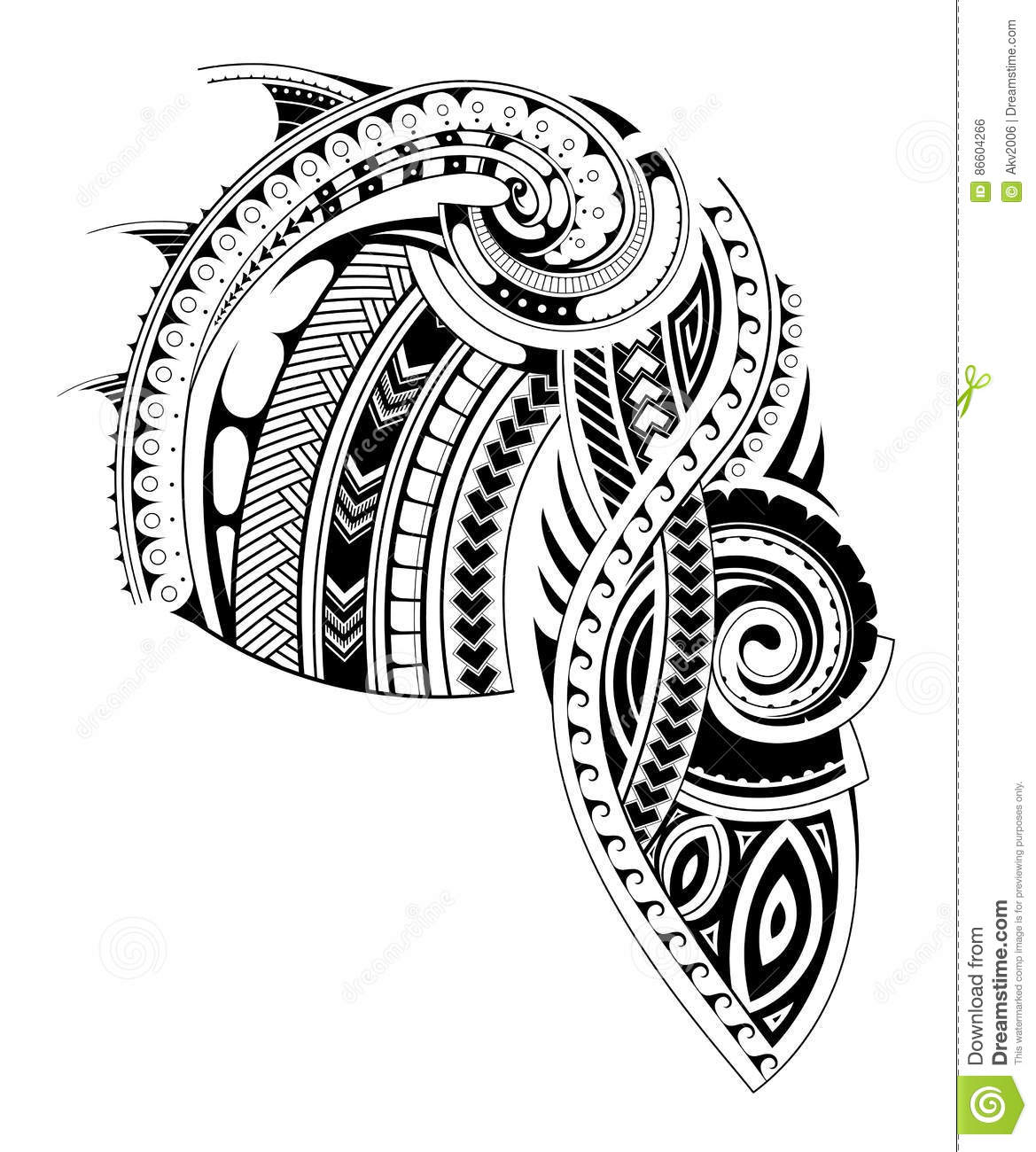 Maori Style Sleeve Tattoo Template Stock Vector Illustration Of throughout proportions 1169 X 1300
