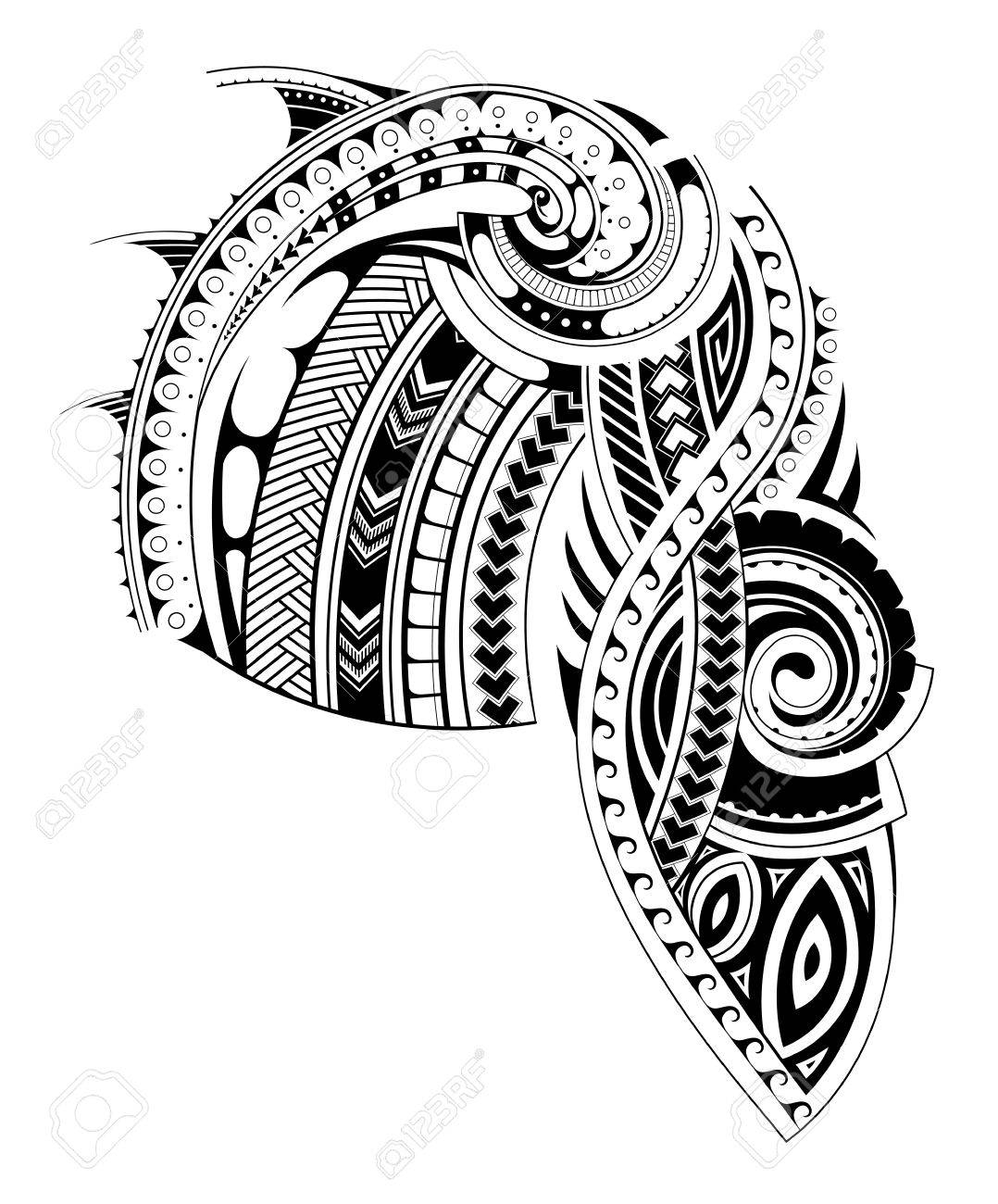 Maori Style Tattoo Design For Chest And Sleeve Areas Chest And within proportions 1078 X 1300