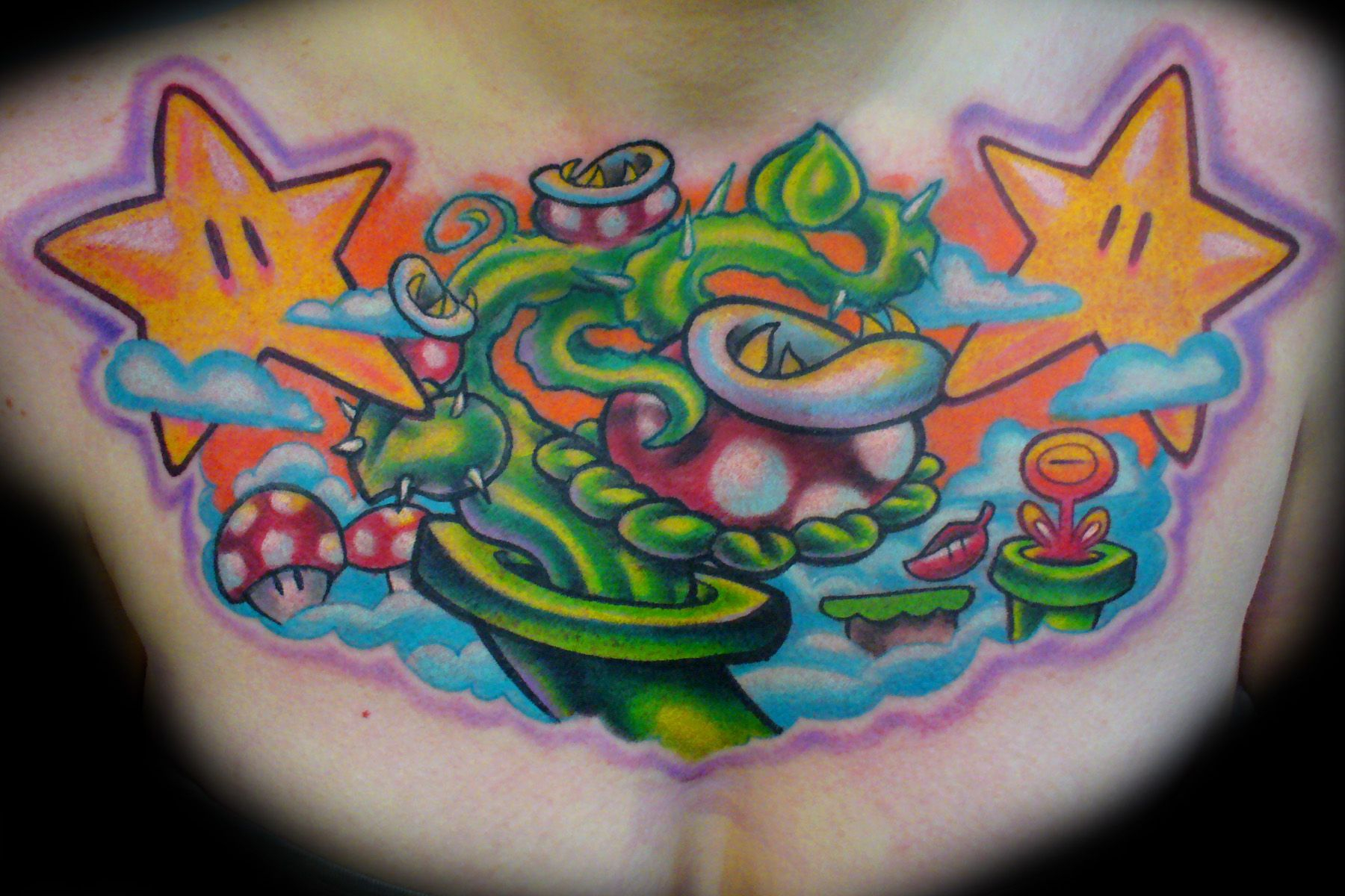 Mario World Chest Tattoo Comics Geekery Mario Tattoo Tattoos with regard to dimensions 1800 X 1200