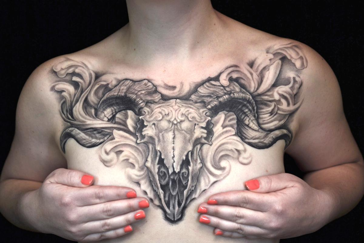 Maximilian Tattoo Tattoos Feminine Realistic Filigree Ramskull intended for proportions 1200 X 800