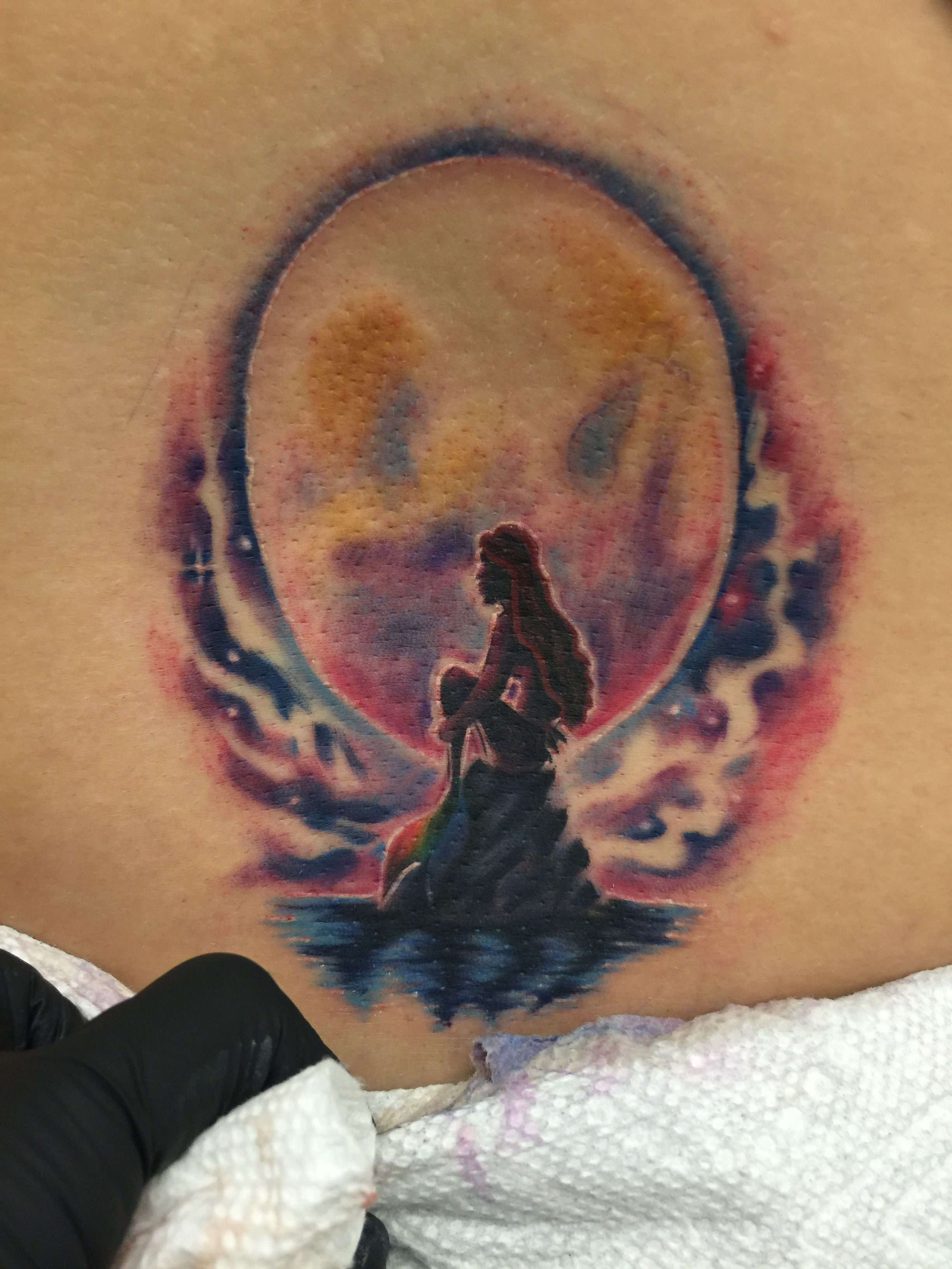 Mermaid Tattoo Rainbow Tail Lesbian Lower Back Tattoo Moonlight throughout dimensions 2448 X 3264