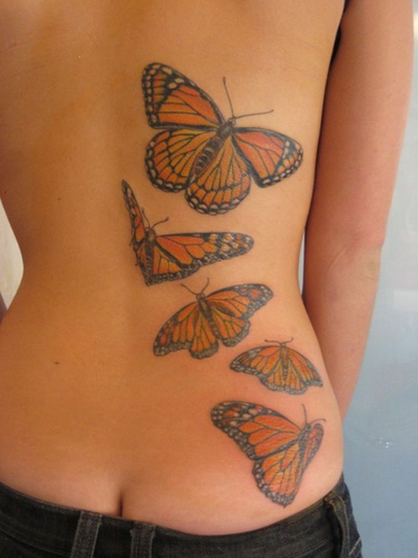 Monarch Butterflies Back Tattoo Tattoo Ideas Butterfly Back throughout size 825 X 1100