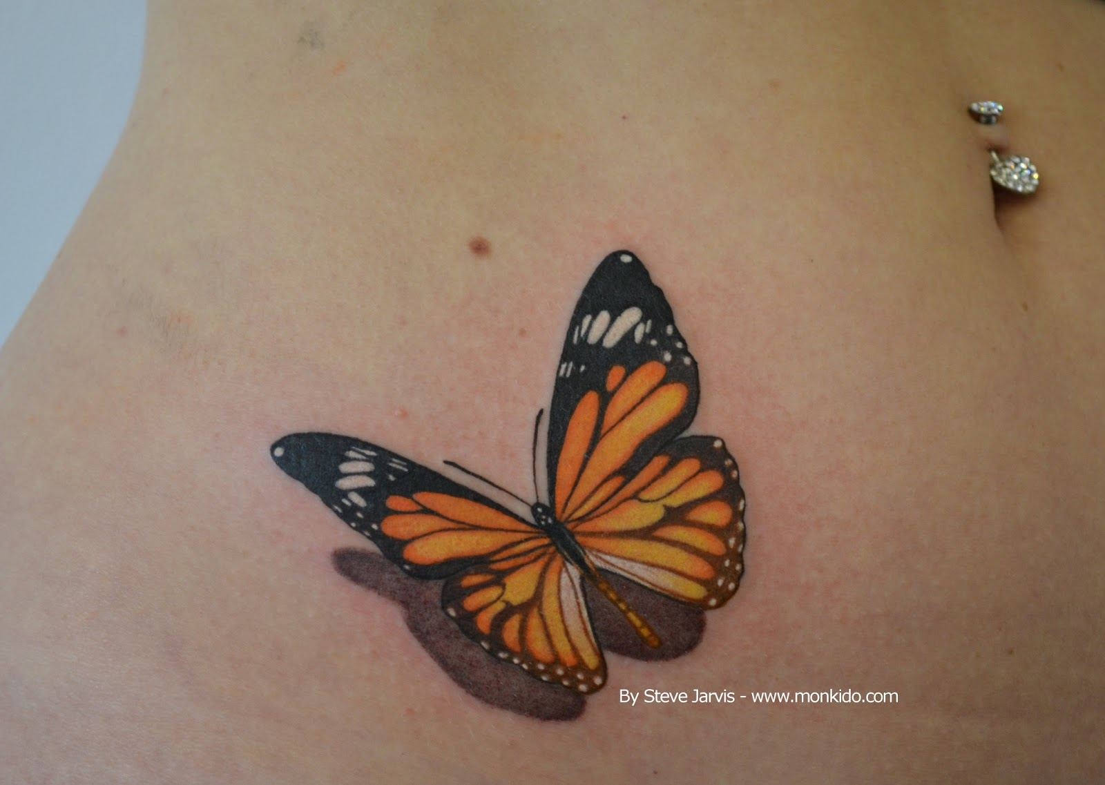 Monki Do Tattoo Studio Orange And Black Butterfly Tattoo within measurements 1600 X 1137