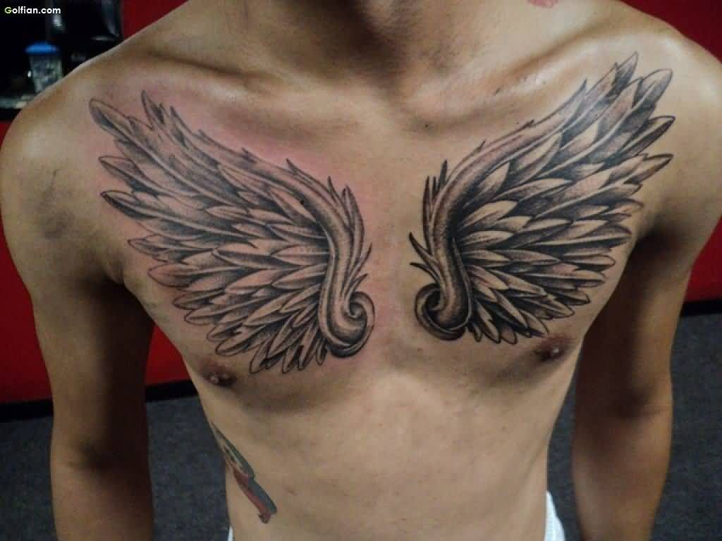 Most Wonderful Angel Chest Tattoos Trendy 3d Angel Wings Tattoo regarding dimensions 1024 X 768