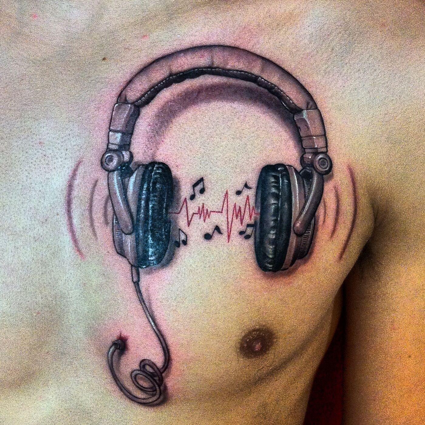 Music Tattoo Tatoo Music Tattoos Headphones Tattoo Music with regard to sizing 1400 X 1400