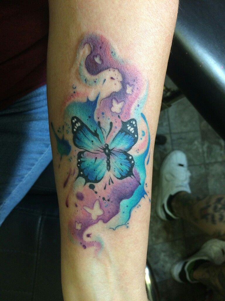 My Beautiful Watercolor Butterfly Tattoo Mineka At Third Eye Body pertaining to measurements 768 X 1024