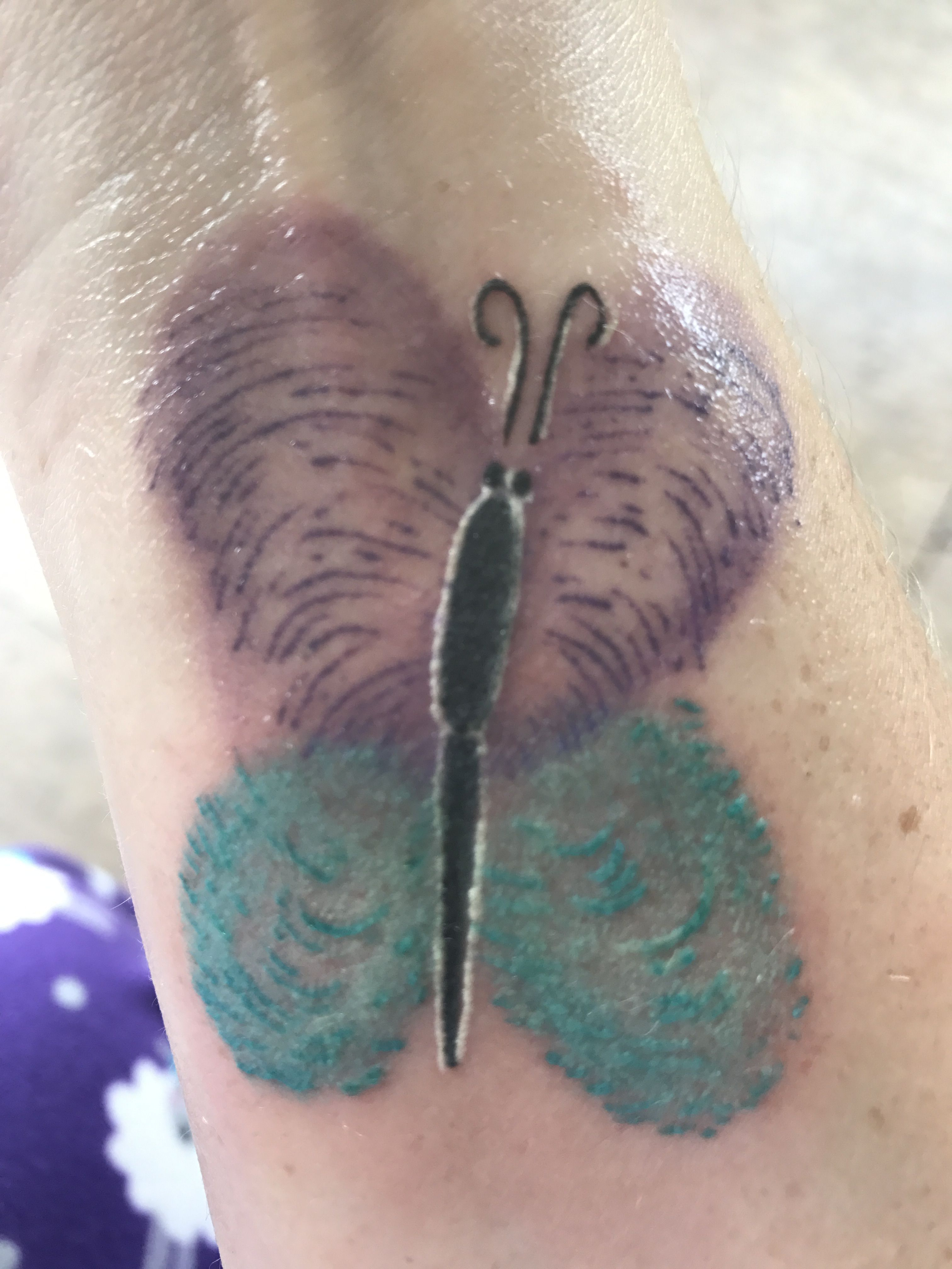 My Butterfly Fingerprint Tattoo A Piece Of My Son Always With Me throughout proportions 3024 X 4032