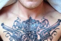 My Chest Finished Chesttattoo Guns Heart Crown Blackandgrey intended for dimensions 960 X 1280