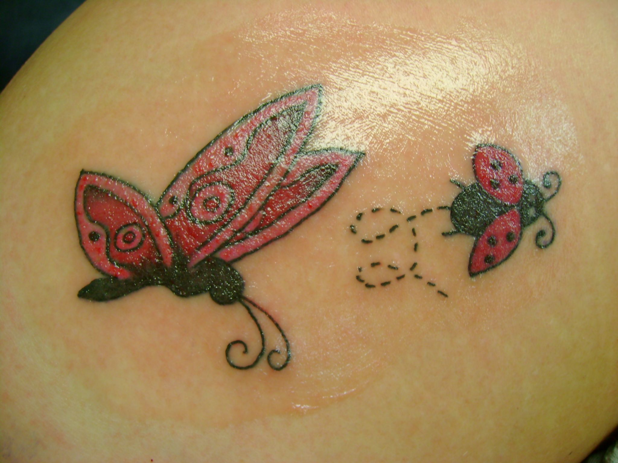 My Ladybugbutterfly Tattoo Honoring My Sorority Sister with measurements 2048 X 1536