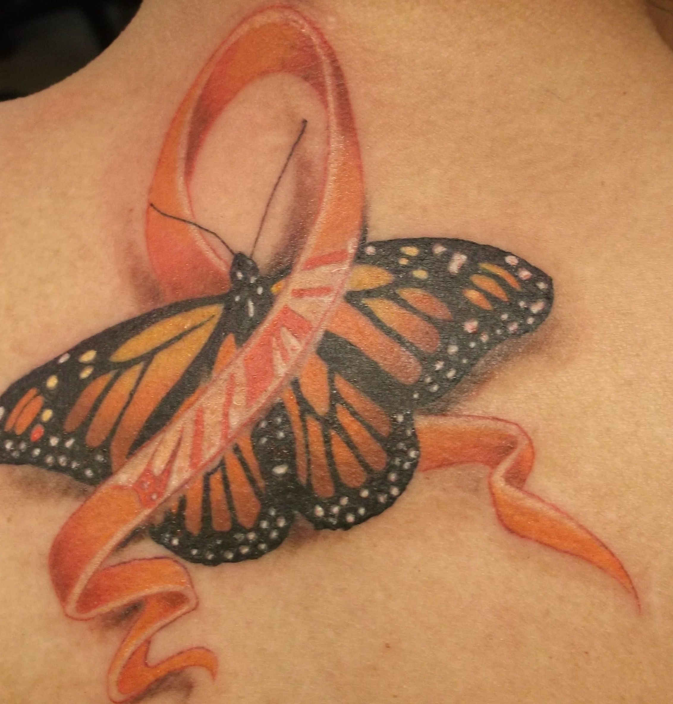 My New Ms Awareness Tattoo Done In Puerto Vallarta Note This with regard to dimensions 2264 X 2366