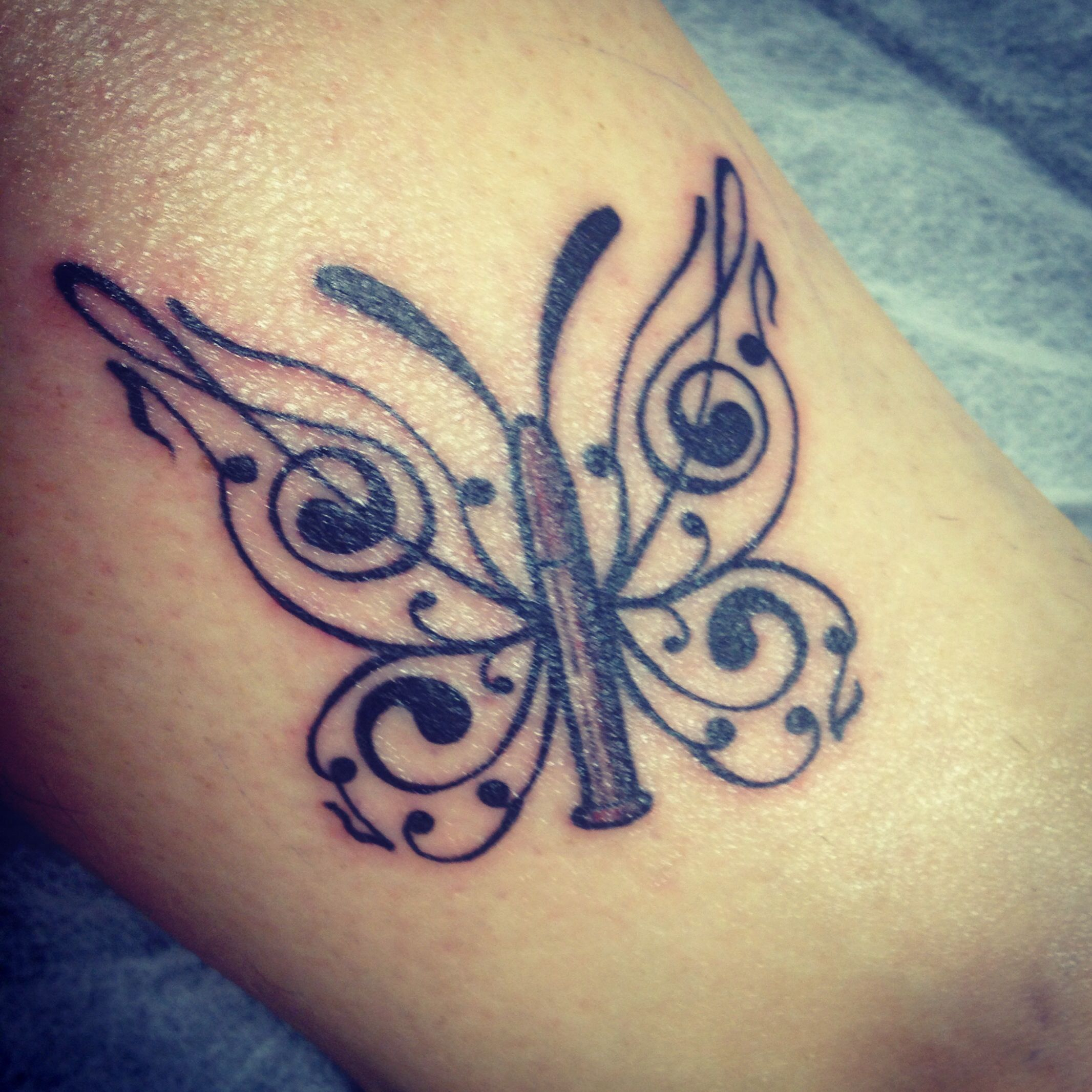 My New Smashing Pumpkins Tattoo Love It Bullet With Butterfly Wings in sizing 2132 X 2132