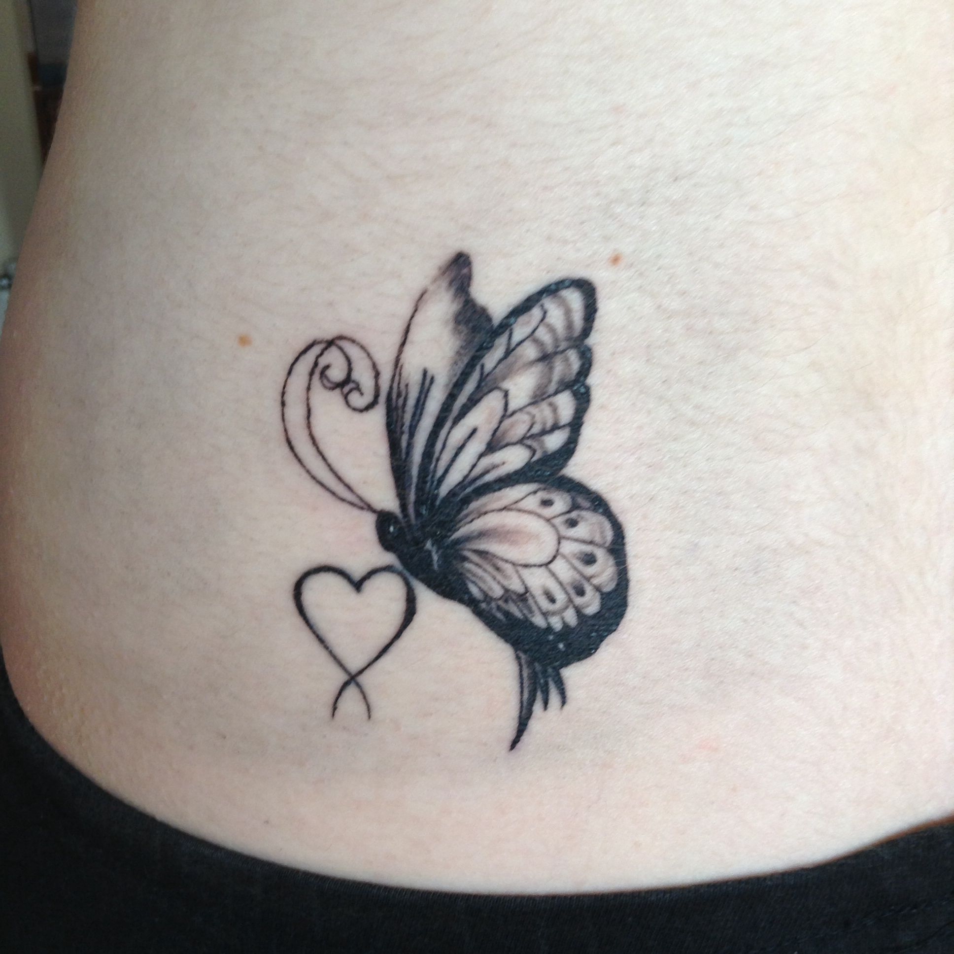 My New Tattoo The Heart Is An Old Tattoo Gone Over The Butterfly intended for measurements 1936 X 1936