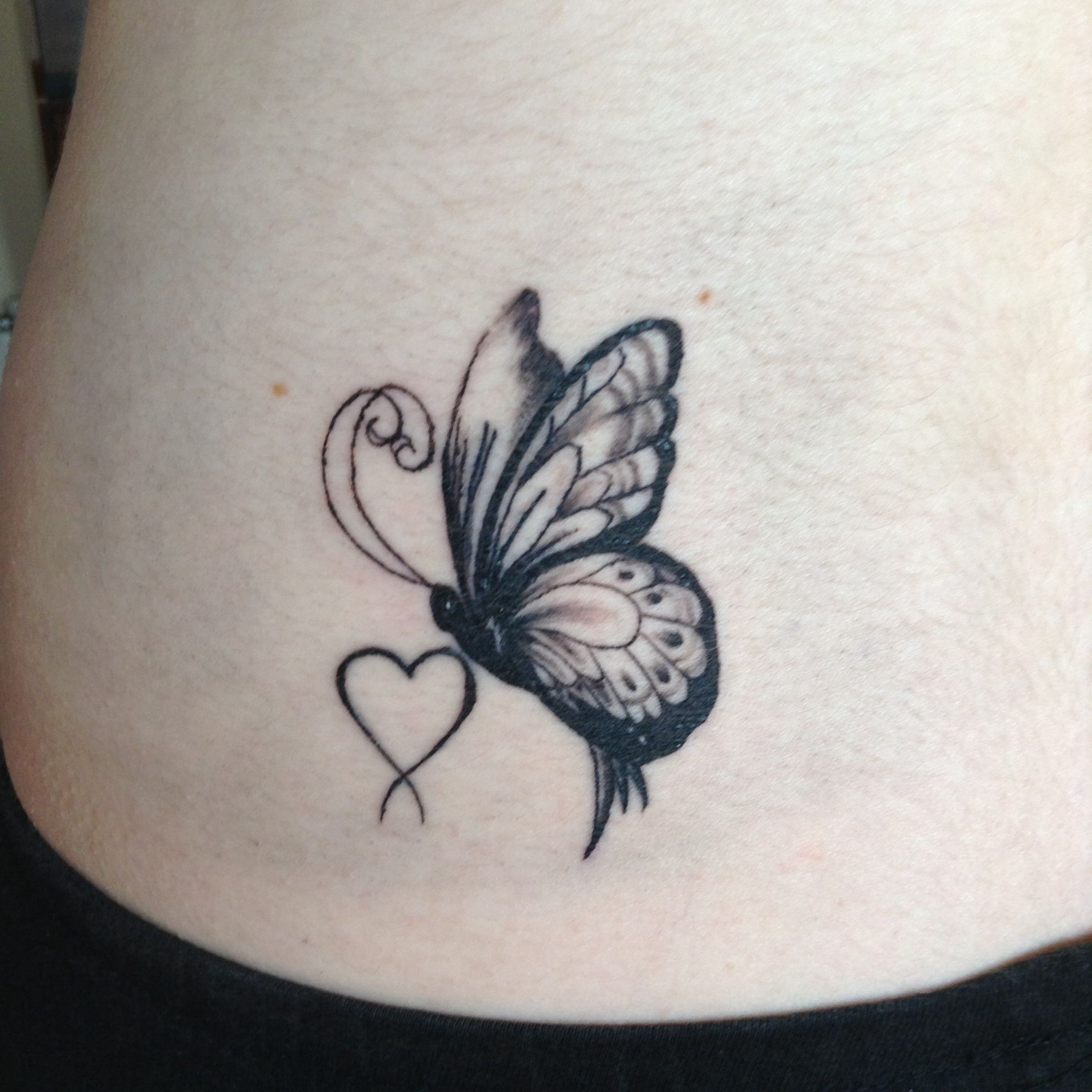 My New Tattoo The Heart Is An Old Tattoo Gone Over The Butterfly throughout measurements 1936 X 1936