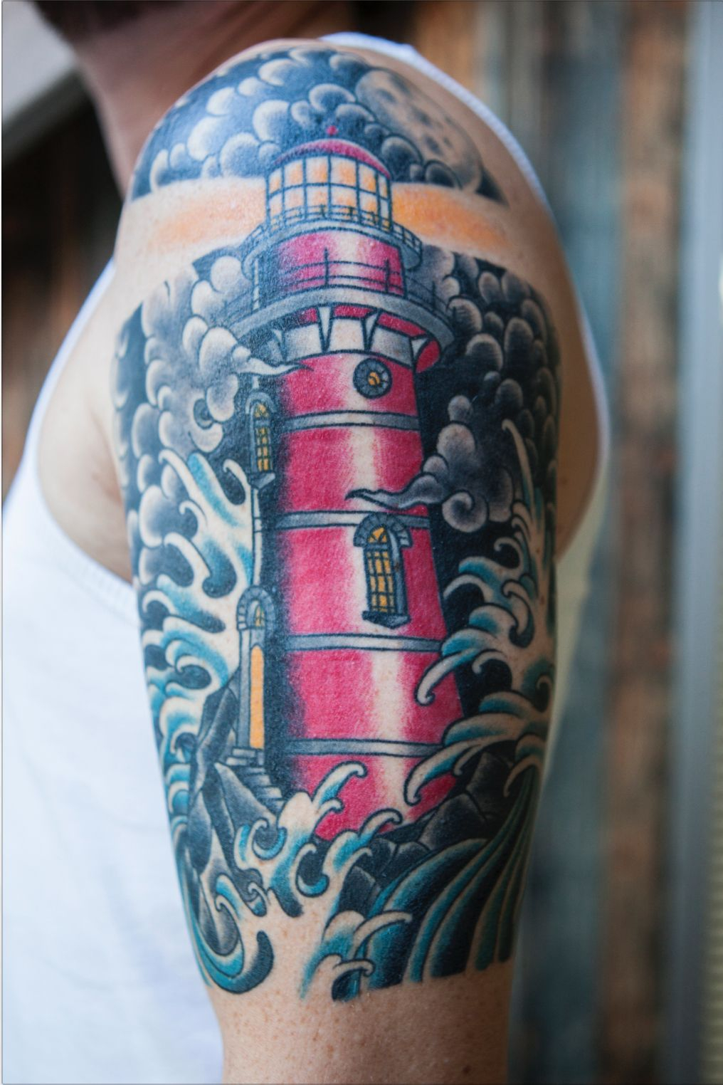 My Own Lighthouse Tattoo Traditional Lighthouse Salonserpent with regard to sizing 1016 X 1524