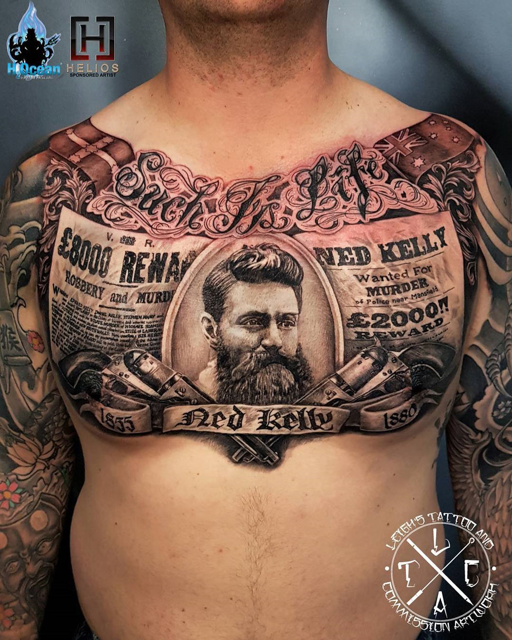 Ned Kelly Such Is Life Chest Tattoo Best Tattoo Design Ideas intended for measurements 1000 X 1250